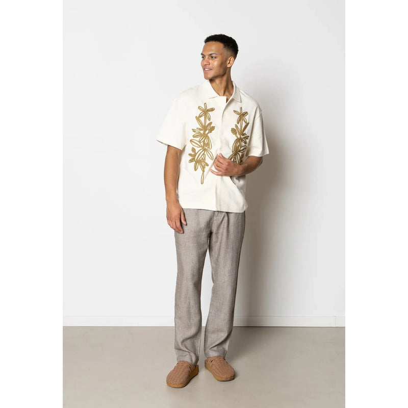 Clean Cut Copenhagen Bowling Calton Shirt Ecru