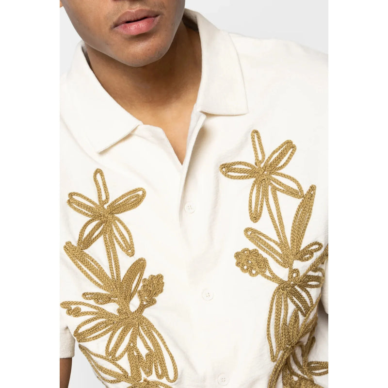 Clean Cut Copenhagen Bowling Calton Shirt Ecru