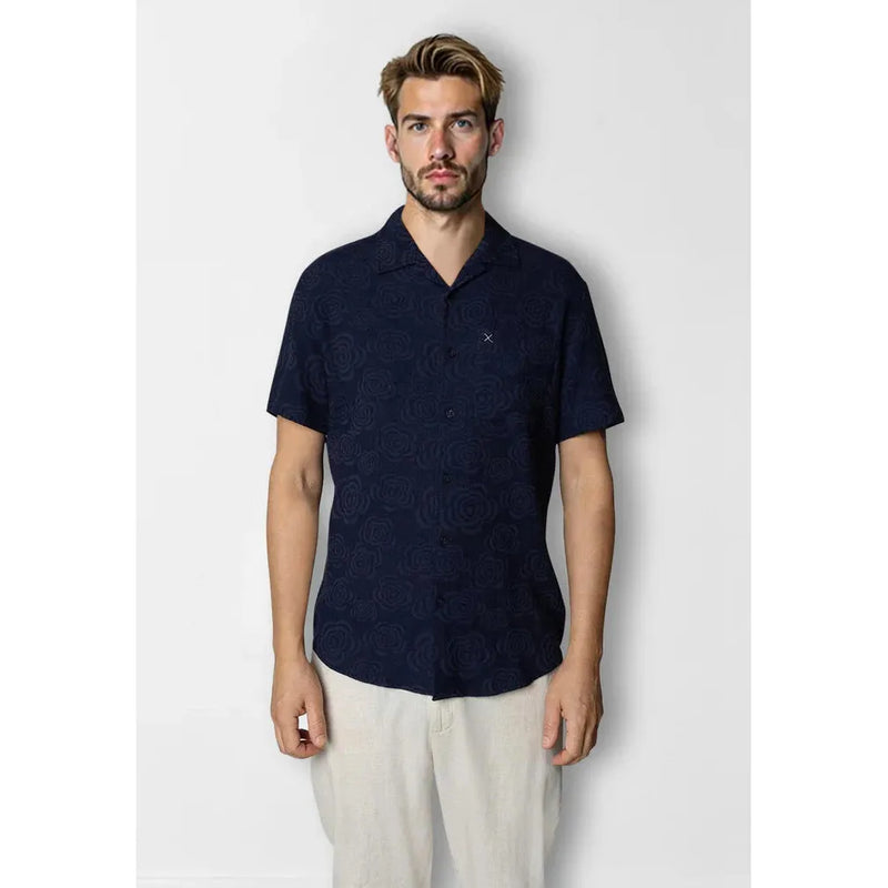 Clean Cut Copenhagen Bowling Carter Shirt Navy