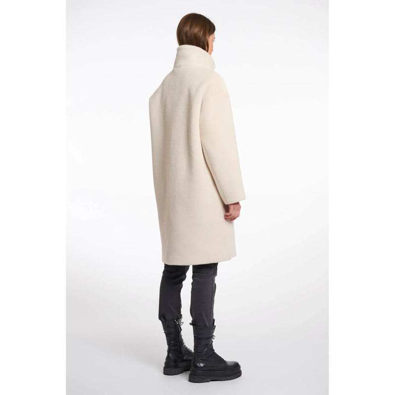 Cilou Faux Fur Coat With High Collar Birch