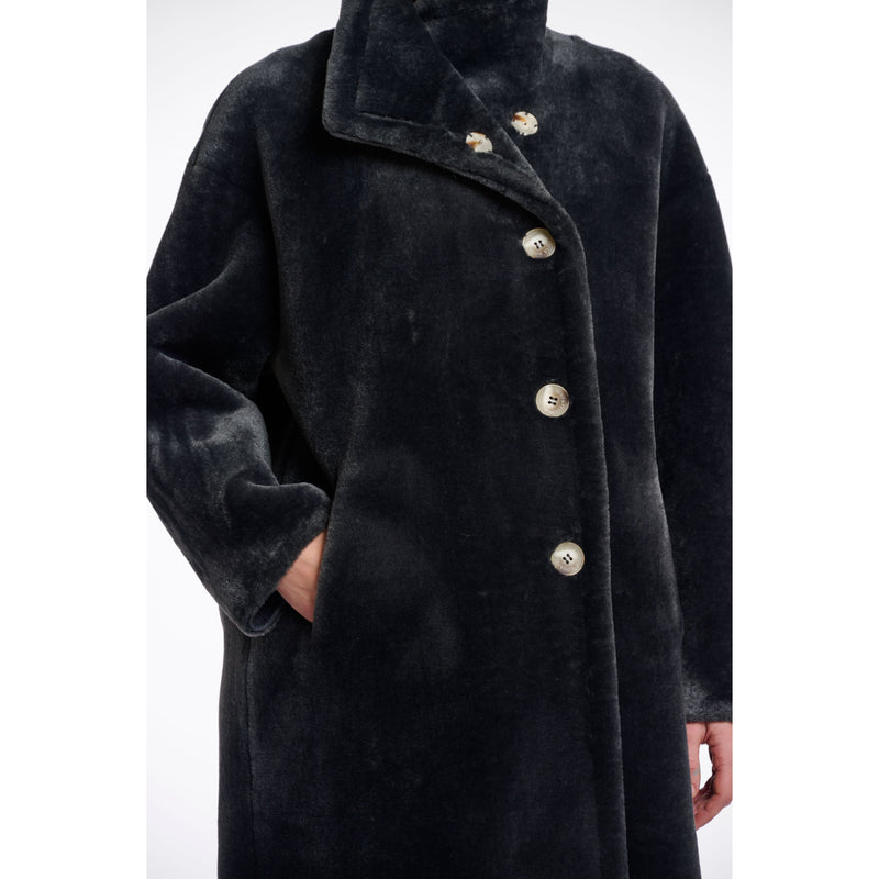 Cilou Faux Fur Coat Slate
