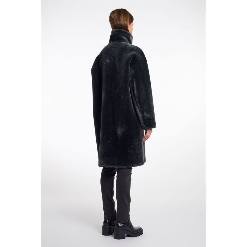 Cilou Faux Fur Coat Slate
