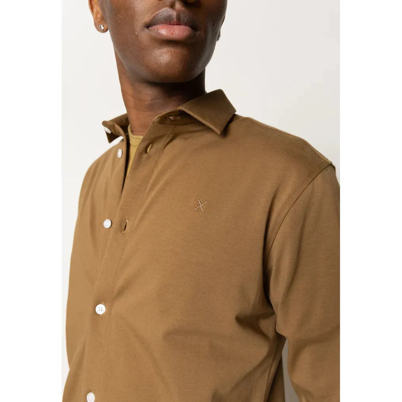 Clean Cut Copenhagen Formal Stretch Shirt Brown