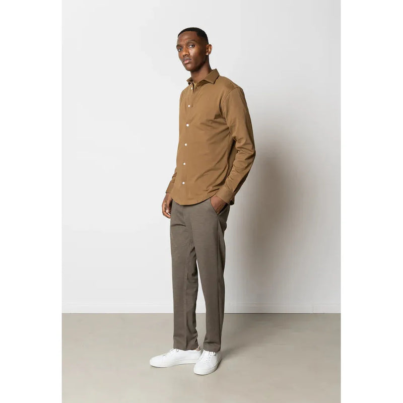 Clean Cut Copenhagen Formal Stretch Shirt Brown