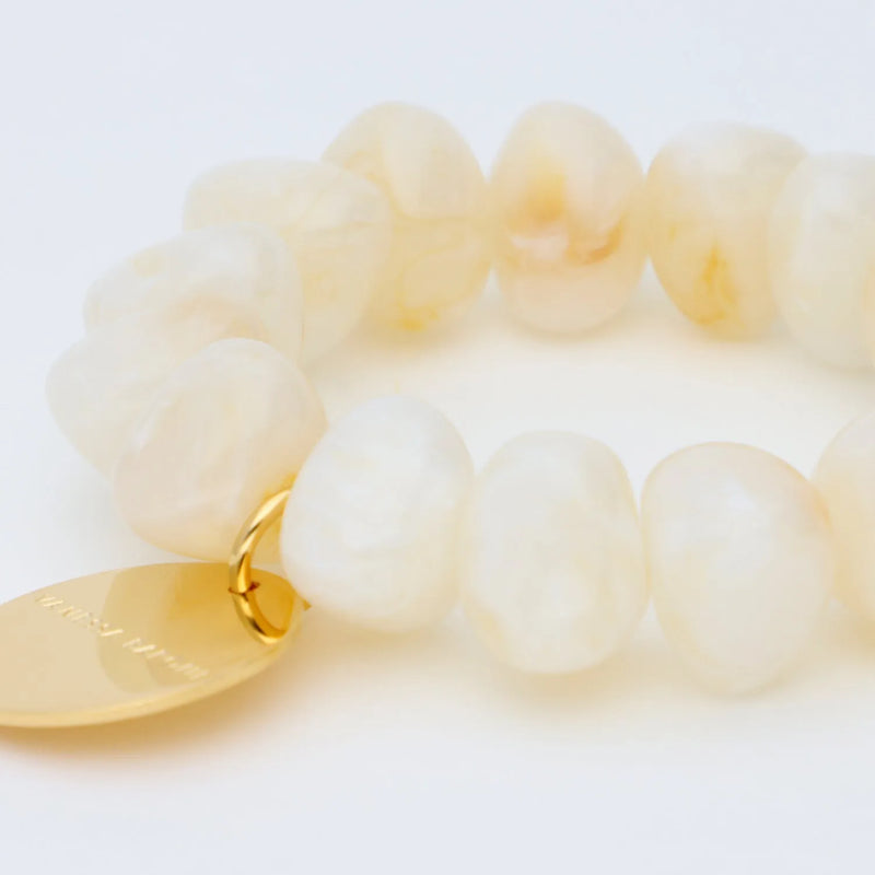 Stone Flex Bracelet Pearl