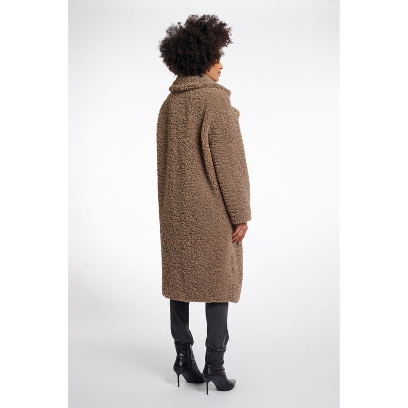 Elicia Teddy Double Breasted Coat Toffee