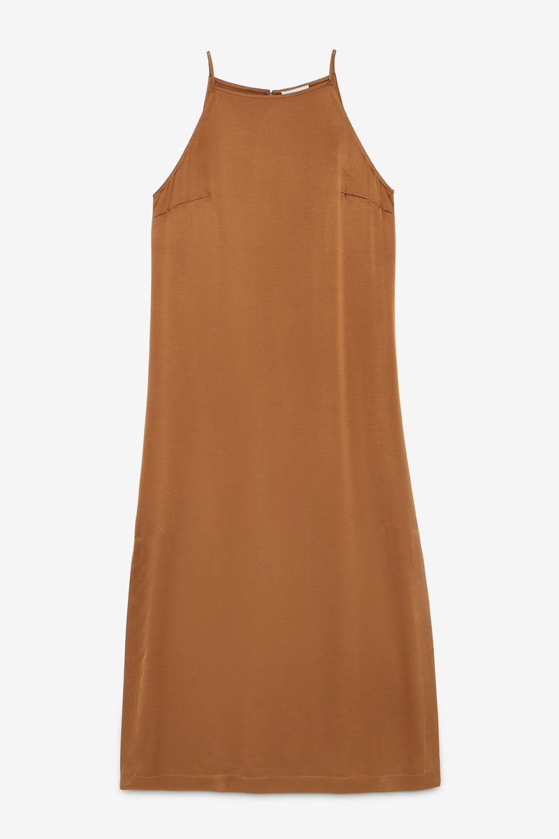 Strap Slip Dress Hazelnut Brown