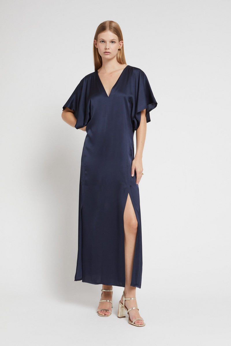 V-Neck Viscose Dress Night