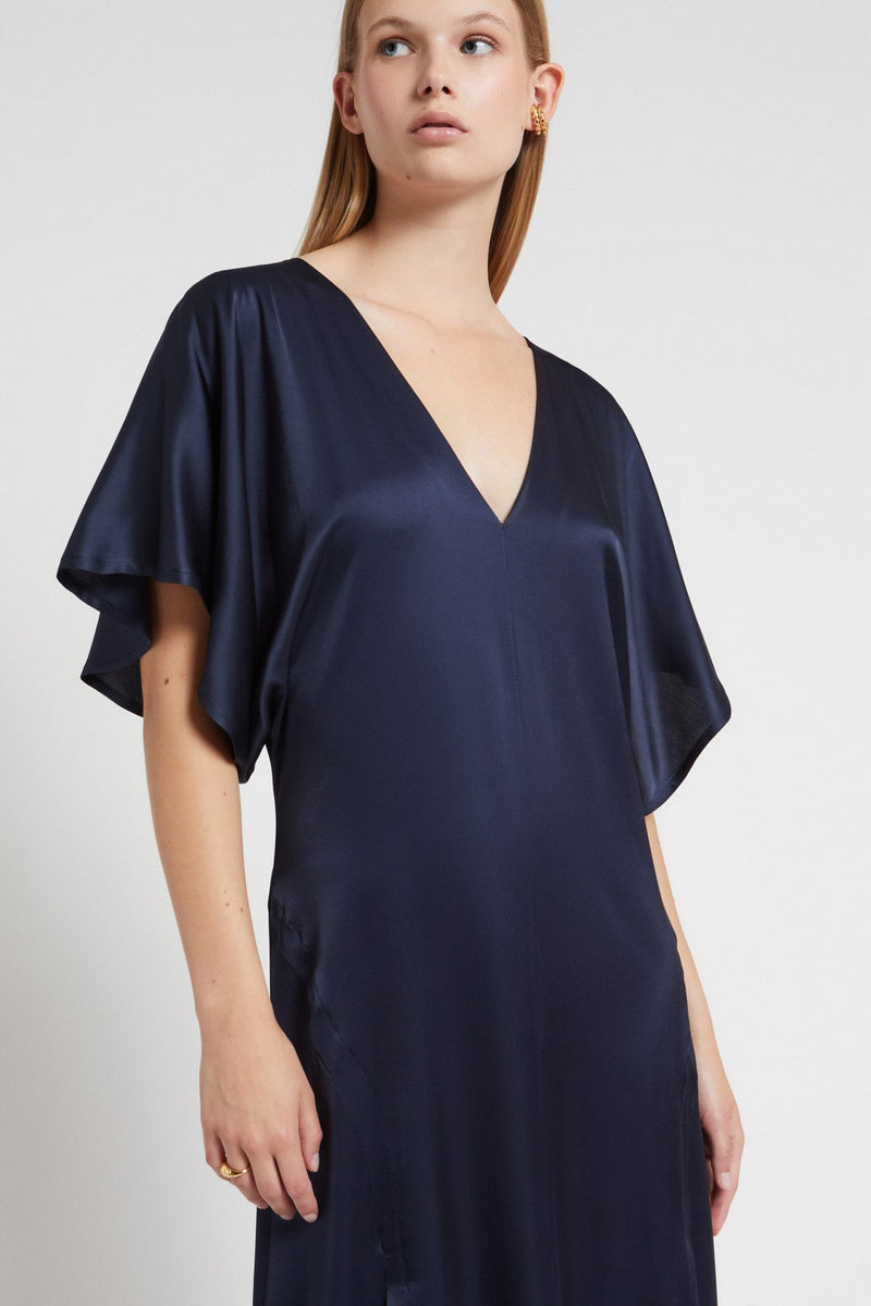 V-Neck Viscose Dress Night