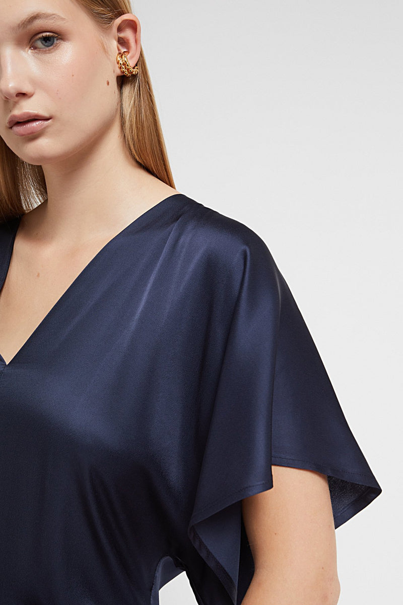 V-Neck Viscose Dress Night