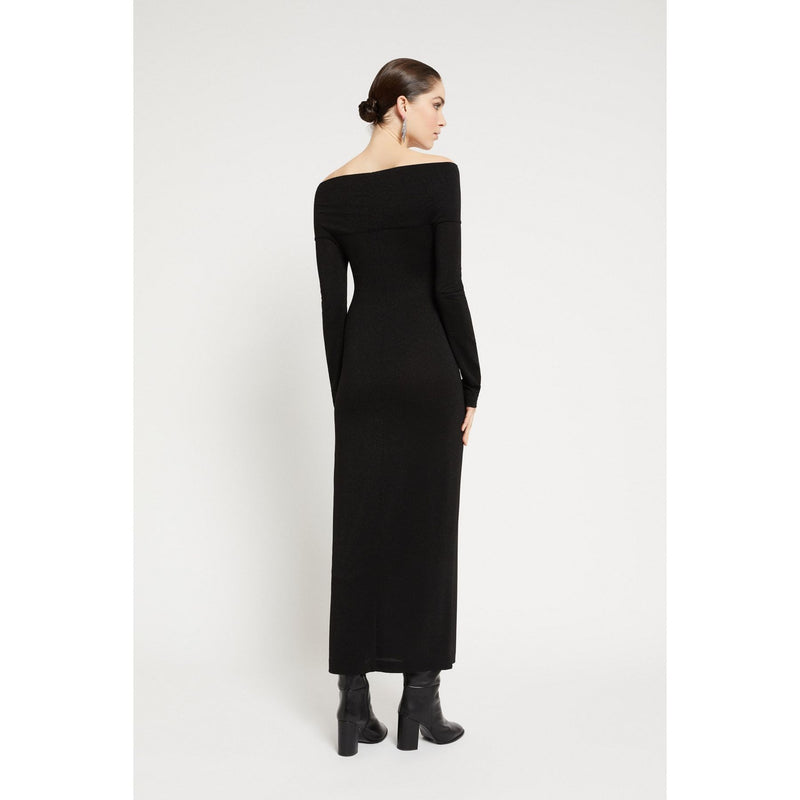 Viscose Off The Shoulder Dress Black