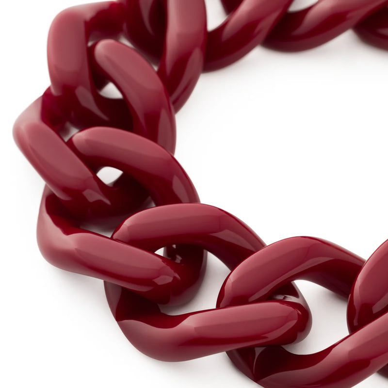 Flat Chain Bracelet Bordeaux