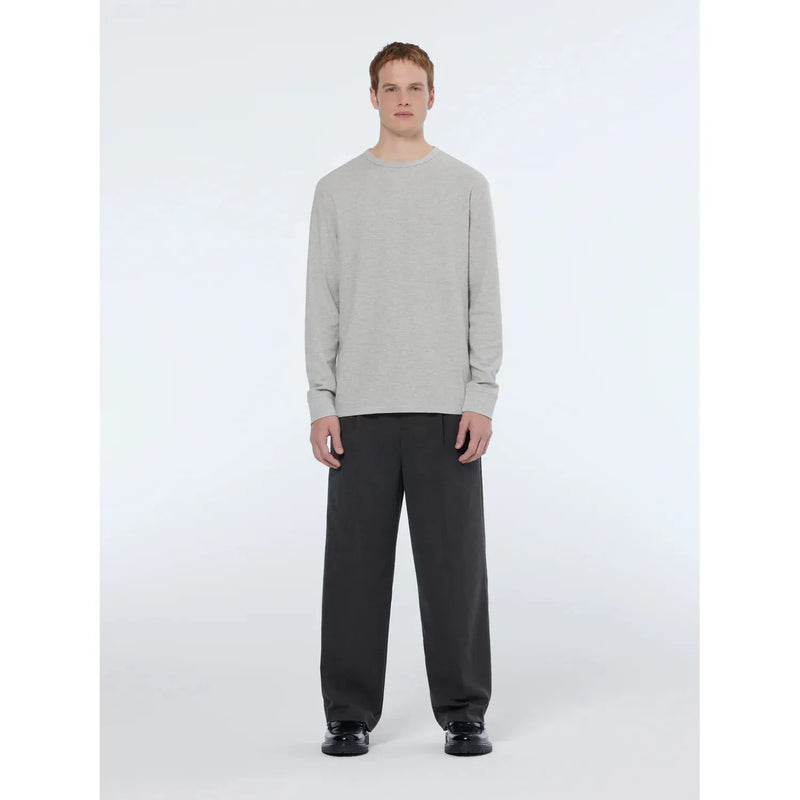Scotch & Soda Long Sleeve Waffle Tee Grey