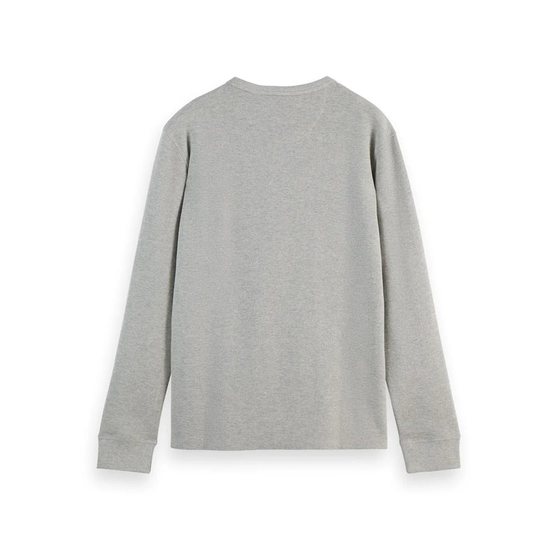 Scotch & Soda Long Sleeve Waffle Tee Grey