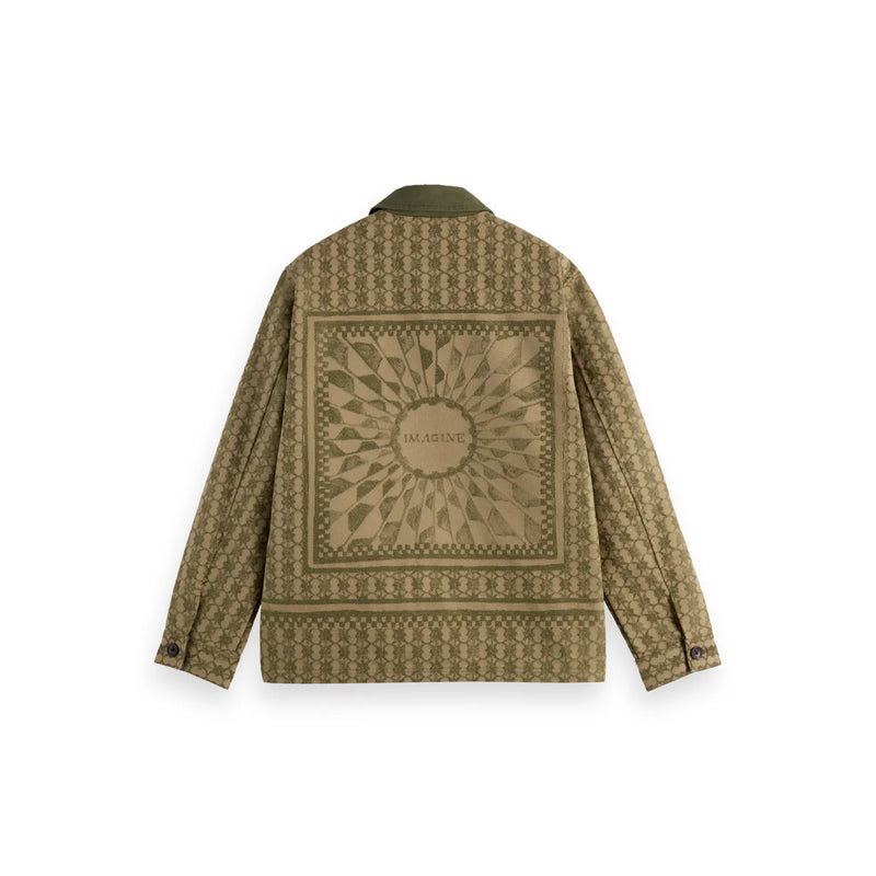 Scotch & Soda Printed Jacquard Jacket Brown