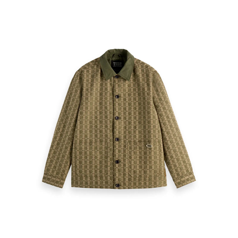 Scotch & Soda Printed Jacquard Jacket Brown