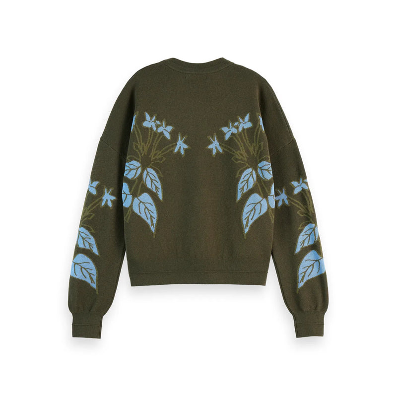 Relaxed Jacquard Pullover Khaki