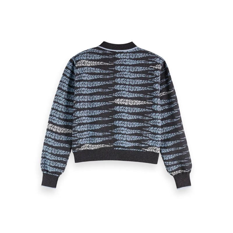 Jacquard Cardigan Charcoal