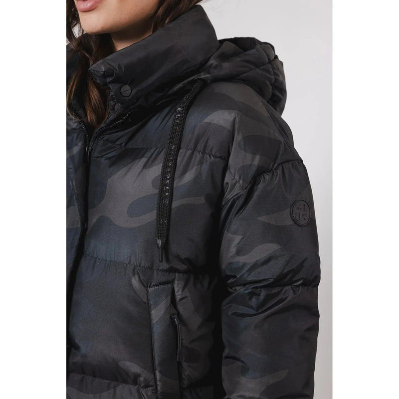 Sunn Short Padded Jacket With Hood Camouflage - AgathaBoutiqueLtd