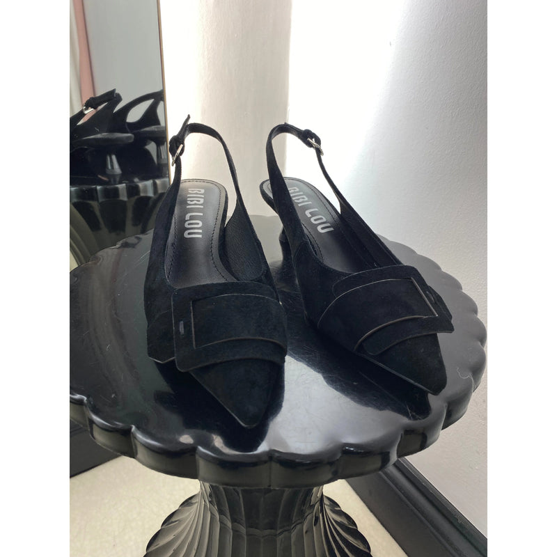 Kid Suede Pump Black