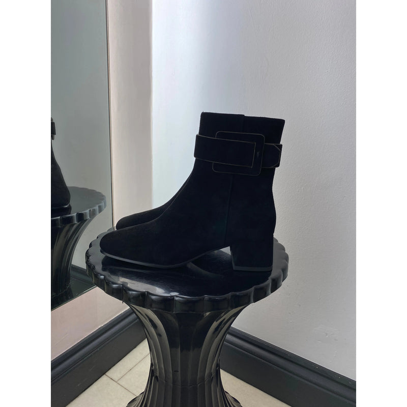 Suede Bootie Black