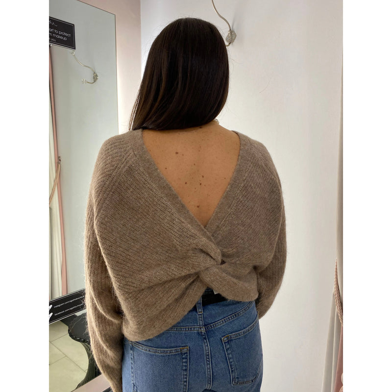 Flare Knit Beige Melange