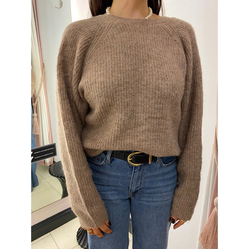Flare Knit Beige Melange