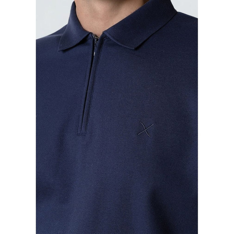 Joss Long Sleeve Cotton Polo Navy