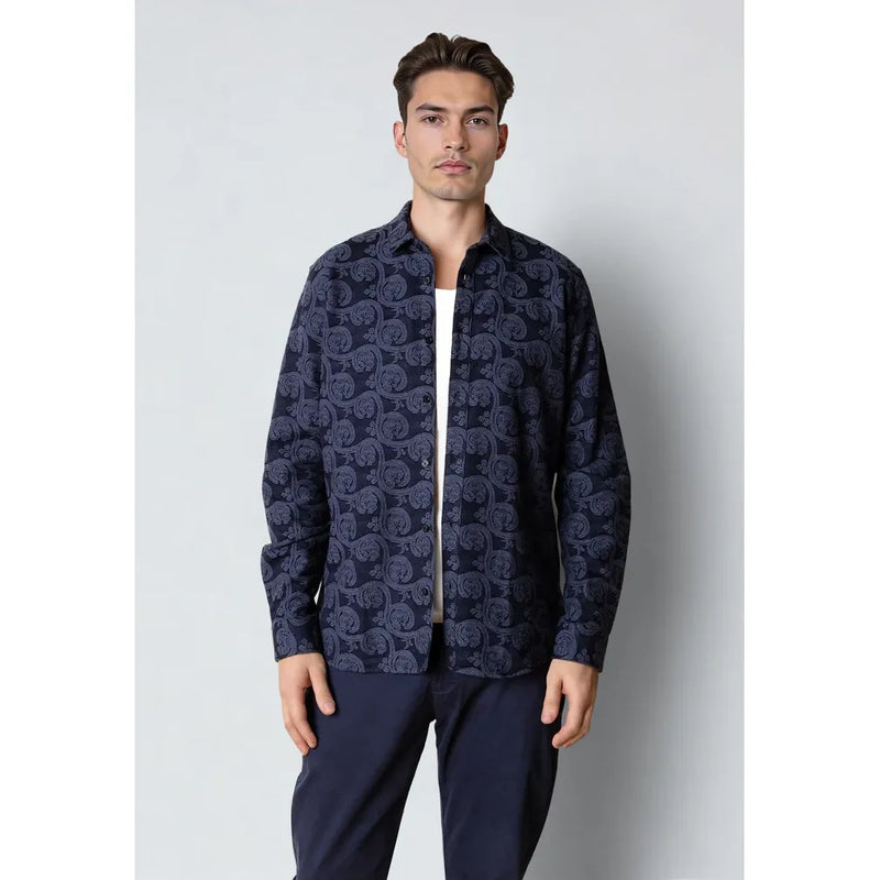 Malvin Jaquard Shirt Navy