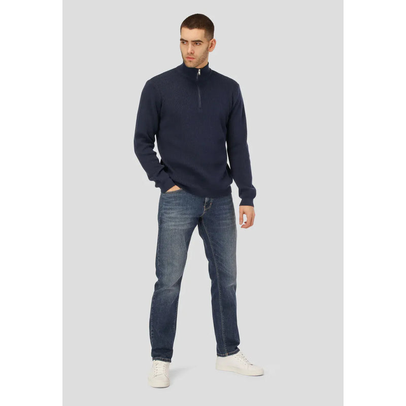 Mario Half Zip Knit Dark Navy
