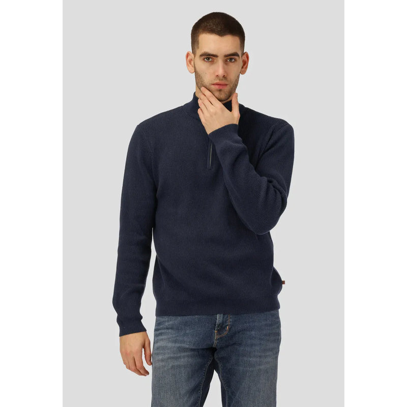 Mario Half Zip Knit Dark Navy