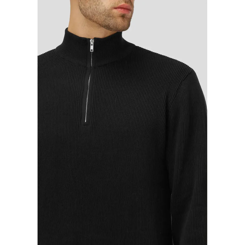 Mario Half Zip Knit Black