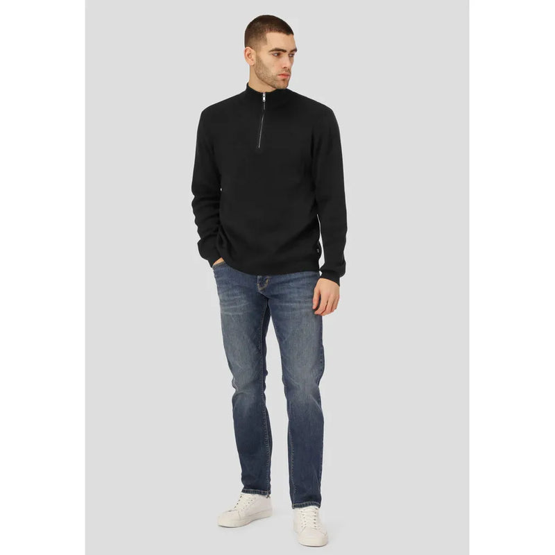 Mario Half Zip Knit Black