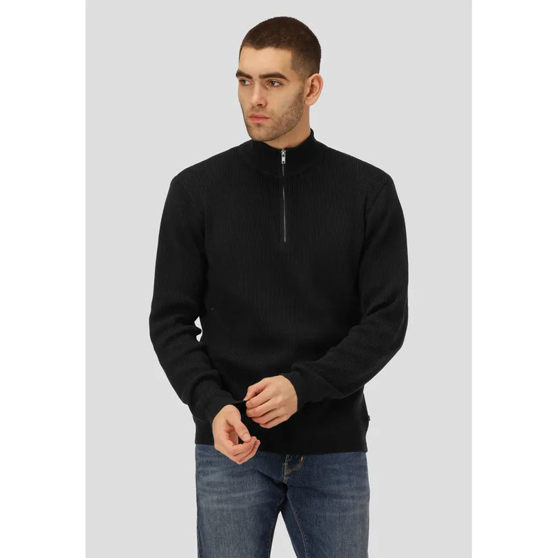 Mario Half Zip Knit Black