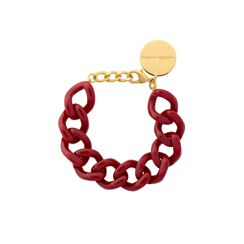 Flat Chain Bracelet Bordeaux