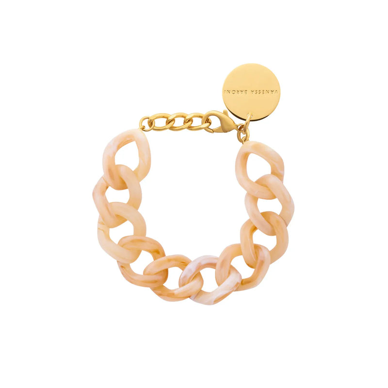Mini Flat Chain Bracelet Creme Brulee
