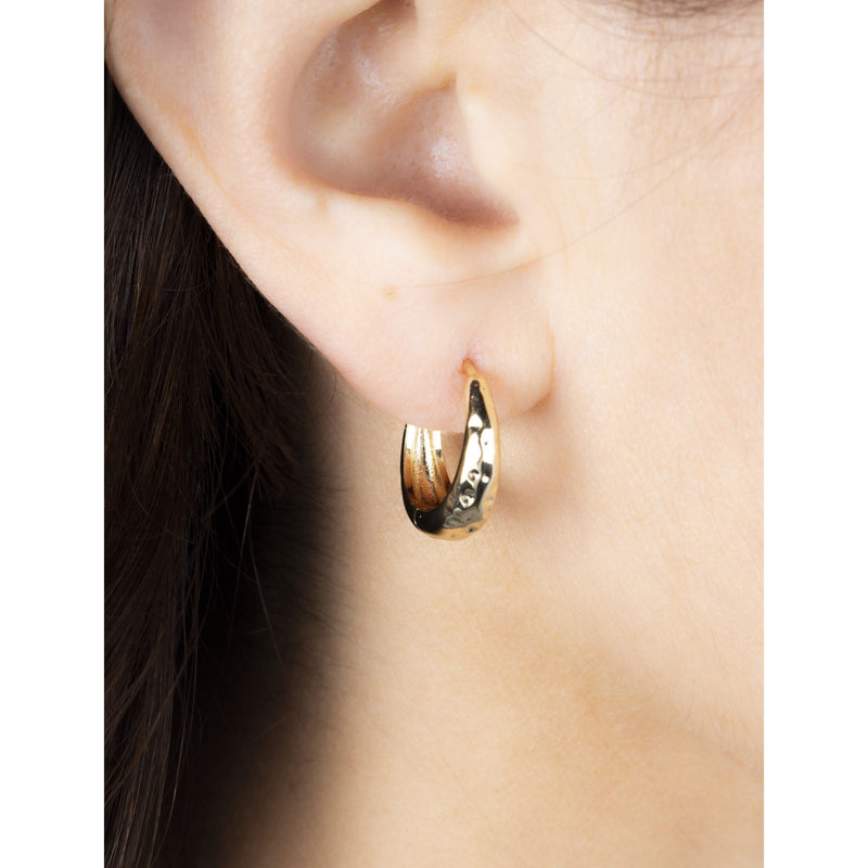Medium Amy Hoop Earrings Gold Plated