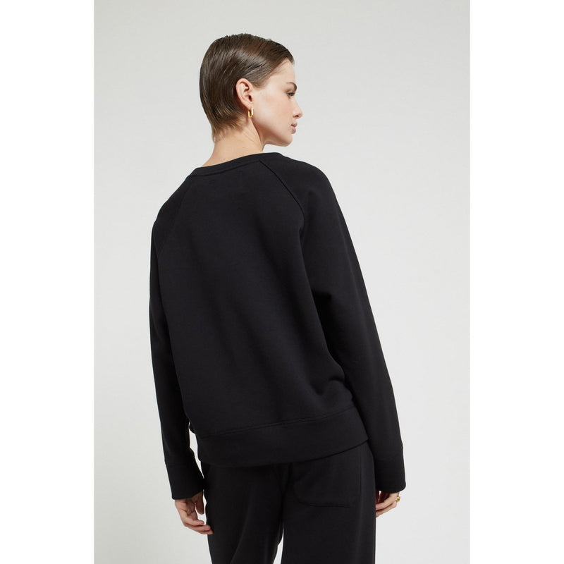 Sweatshirt with Embroidery Black