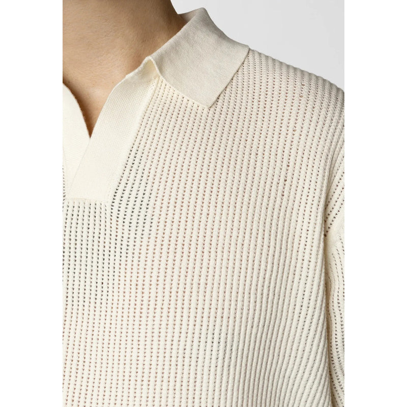 Clean Cut Copenhagen Oliver Knit Polo Ecru