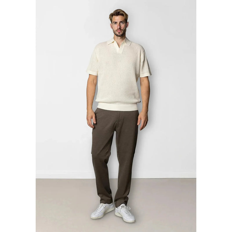 Clean Cut Copenhagen Oliver Knit Polo Ecru
