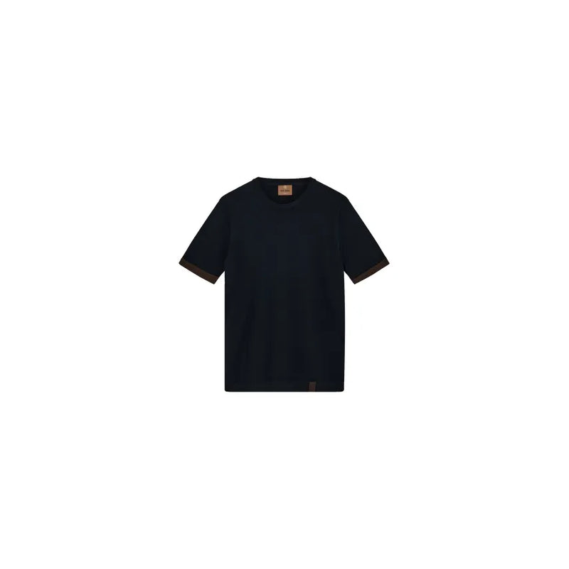 Justin Short Sleeve Crew Neck Knit Navy
