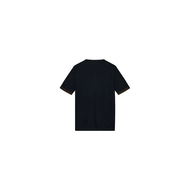 Justin Short Sleeve Crew Neck Knit Navy