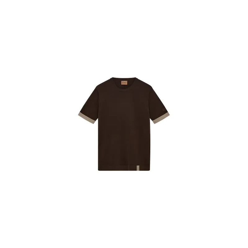Justin Short Sleeve Crew Neck Knit Brown