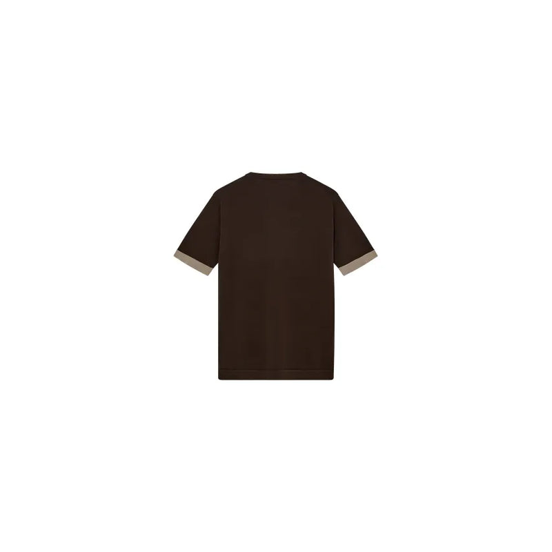 Justin Short Sleeve Crew Neck Knit Brown