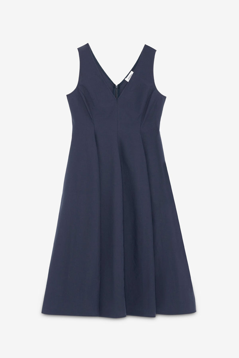 V Neck 100% Cotton Midi Dress Night