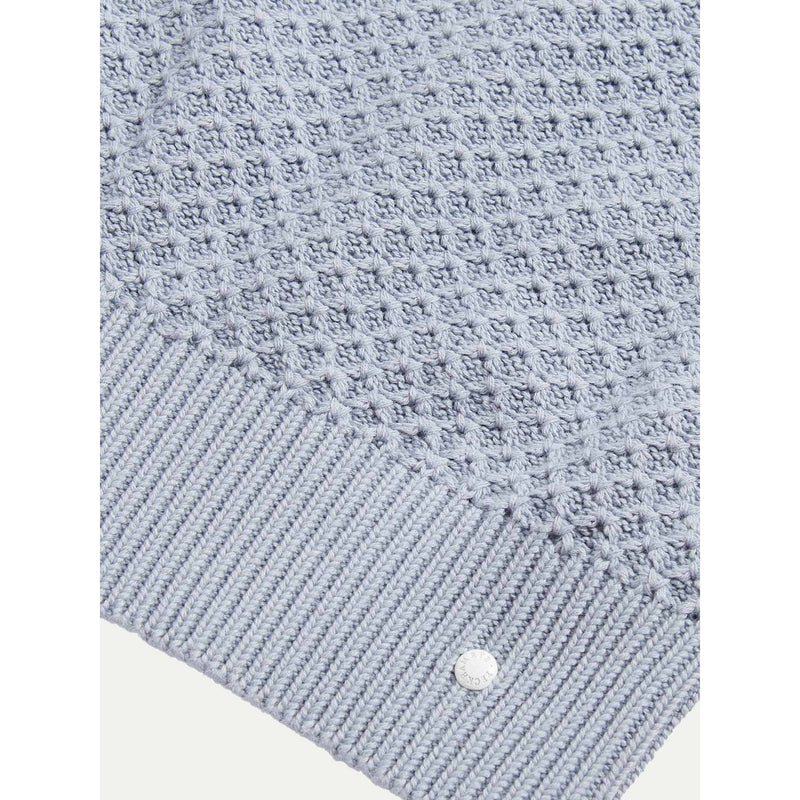 Honeycomb Knitted Crewneck Blue