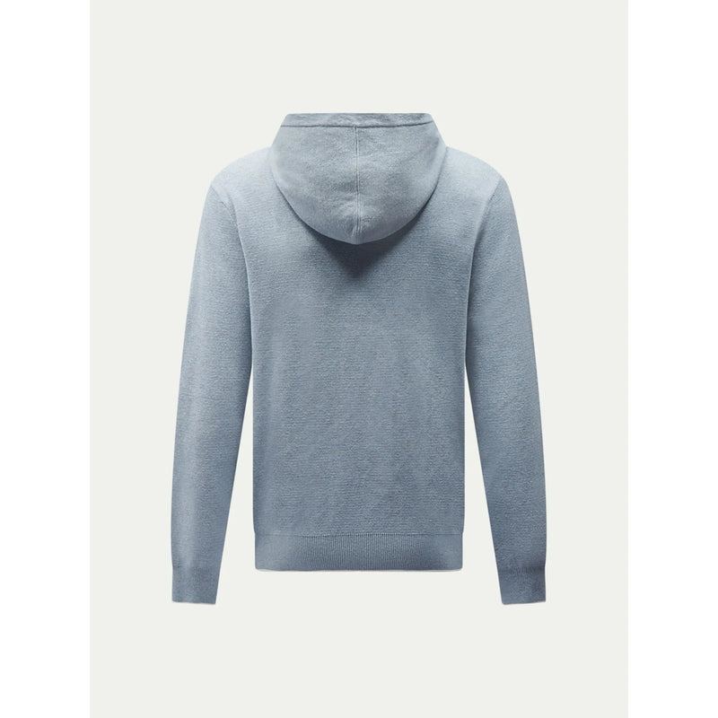 Milano Knitted Full Zip Hoodie Blue