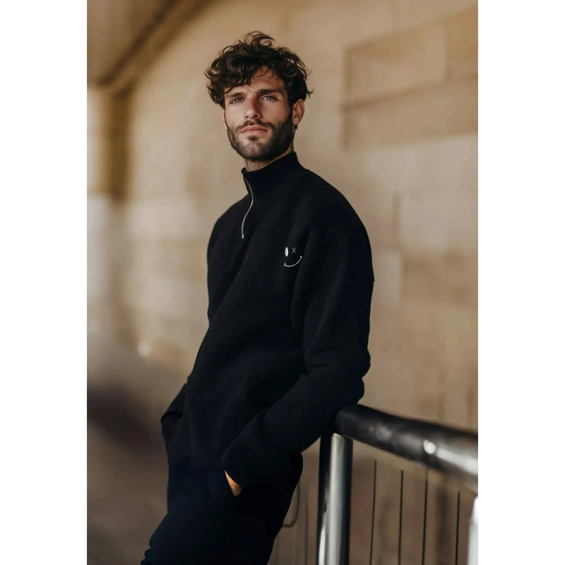 Clean Cut Copenhagen Patrick Half-Zip Black