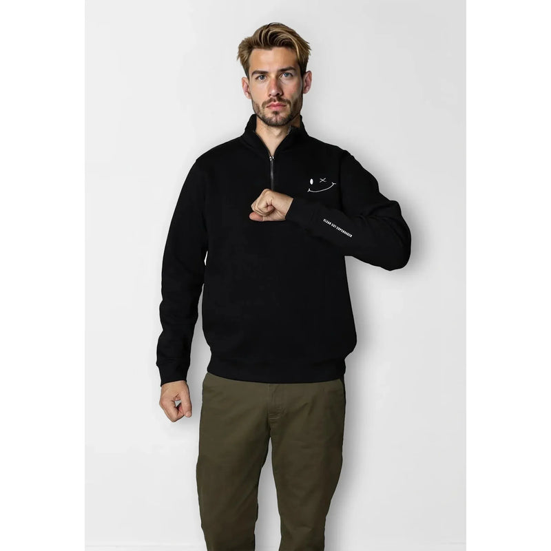Clean Cut Copenhagen Patrick Half-Zip Black