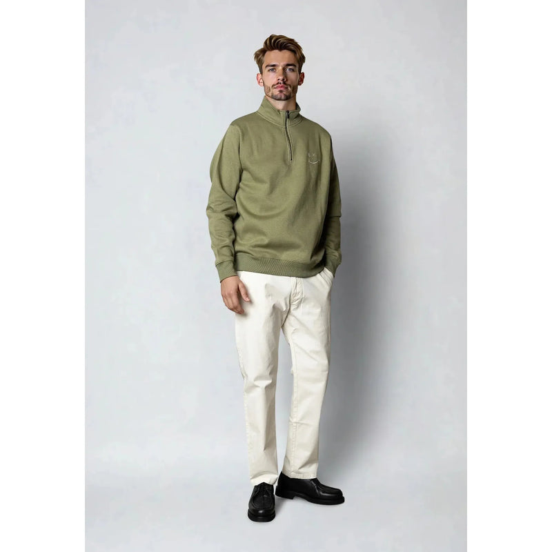 Clean Cut Copenhagen Patrick half-Zip Dusty Green
